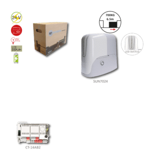 SUN7024 pohon pro posuvnou bránu do 700 kg, 24 V, 34 Nm, 500 W, 1x SUN7024, 1x  CT-14A