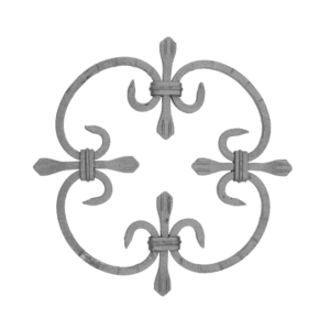 Kovářský ornament H 250 x L 250 mm, 8 x 8 mm