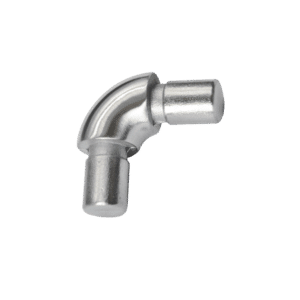 Spoj obloukový 90° (plný materiál) na trubku ø 12 mm, broušená nerez K320 / AISI304