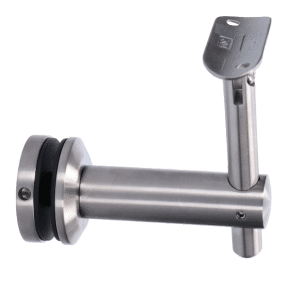 Držák madla s kloubem na trubku ø42,4 mm, broušená nerez K320 / AISI304