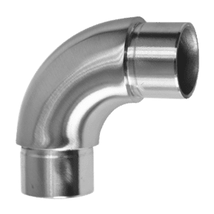 Spojka oblouková 90° na trubku ø 33,7 mm, broušená nerez K320 /AISI304