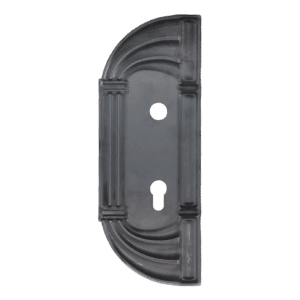 Štít 310x116x2mm s otvormi, rozteč 90mm, otvor pre kľučku ø 20mm, zdobený, ľavý, pre zámok