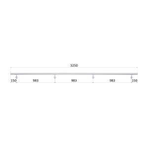 Nerez madlo AISI316 (3250mm) BRUS, ø 42.4mm