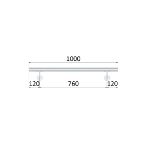 Nerez madlo AISI304 (1000mm) LESK, ø 42.4mm