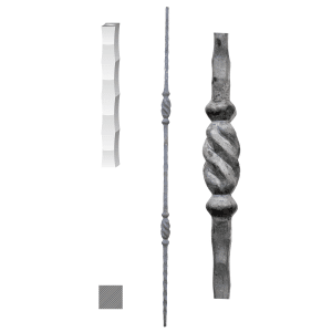 Kovaná výplň zábradlí H 1000mm, 14 x 14 mm