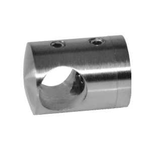 Držák tyče ø 14mm, plochý (30x22mm), broušená nerez K320 / AISI304