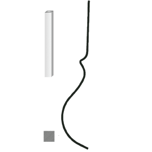 Kovaná výplň zábradlí H 1000 x L 220 mm, 12 x 12 mm