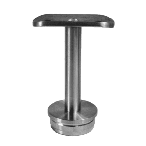 Držák madla pevný na trubku ø 42,4 mm (77x64 mm), broušená nerez K320 / AISI316, narážecí