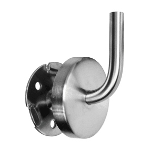 Držák madla na stěnu s krytkou kotvící desky, broušená nerez K320 / AISI304