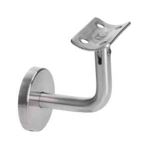 Držák madla se zkrácenou vzdáleností od zdi - nastavitelný, na trubku ø42,4 mm s krytkou, broušená nerez K320 / AISI304