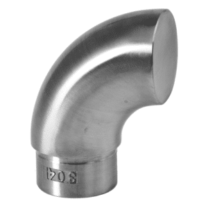 Ukončení obloukové 90 ° na trubku ø 42.4mm, broušená nerez K320 / AISI304