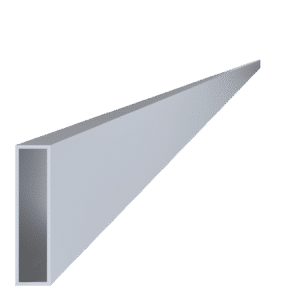 Al jekl 80 x 20 x 2 x 6000 mm, bez povrchové úpravy