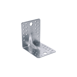 úhelník s prolisem 105x105x90mm, 2,0mm, pozink, díry průměr 5mm-36ks, 14mm-2ks