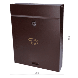 Poštovní schránka (250x305x60mm), max. formát listu: A4, hnědá