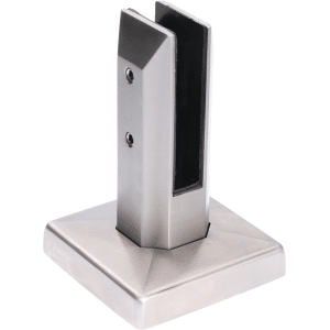 Nerezové vrchní kotvení pro skleněnou výplň od 13,52 mm do 17,52 mm, broušená nerez K320 / AISI316