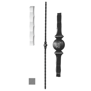 Kovaná tyč GV1, H-1000 mm, 12x12mm