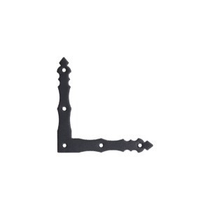 Dekorativní/ozdobnýrohovník 100x100x15mm, 2.0mm, černé práškování, počet 5.0mm dier-5ks