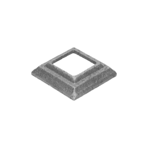 Krytka 62x62x16mm s otvorem 31x31mm, odlitek