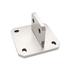 Příruba k vypalovaným sloupkům, vrtání 4 díry, brus AISI 304