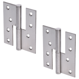 Nerezové panty 2ks (pravé), 100x88x2.5mm, Max. nosnost: 80 kg (2 panty), broušená nerez K320 /AISI304