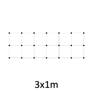 Montážní sada pro zelenou stěnu - nerez, rozměr 3x1m. Set obsahuje: EB1-GW02 (21ks), EB2-LA3 (20m), PVC-LA3 (20ks)