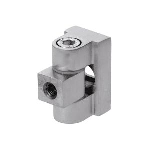 Nastavitelný pant 0-90° ke svorce skla/ plechu na jekl (např. EB1-AK05, EB1-0100), broušená nerez K320 /AISI304