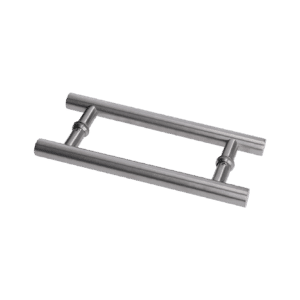 Nerezové madlo na dveře (296 mm / ø25 mm), na sklo 8-12 mm, broušená nerez K320 / AISI304