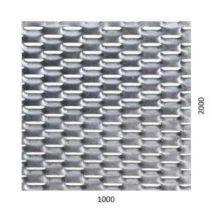 Tahokov Fe, oko: 47x18mm, můstek: 8mm (1000x2000x1,5mm), orientace oka: rozměr oka 47mm je rovnoběžný s rozměrem desky 1