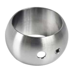 Spojka - napájecí (ø 55 mm / M6 / M10), na trubku ø 42,4 mm, broušená nerez K320 / AISI304