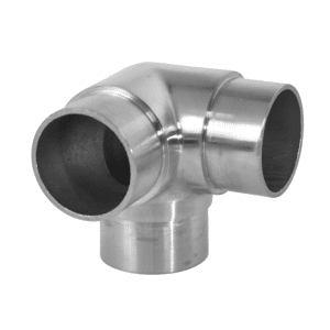 Spojka - přechod 90 ° na trubku ø 42.4mm, broušená nerez K320 / AISI304