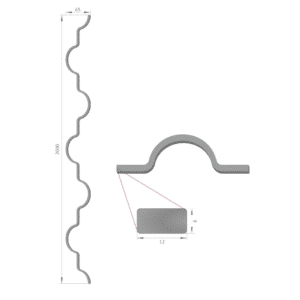 Mřížová výplň 12x6 mm, hladká