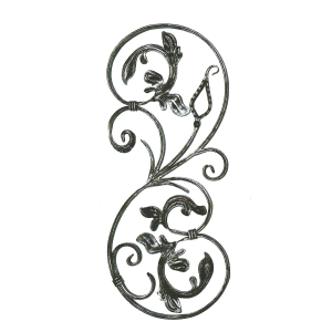 Ornament 740x320mm, profil 16x7mm, levý