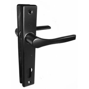 Klika AL, štítek Fe, rozteč 72mm, černá