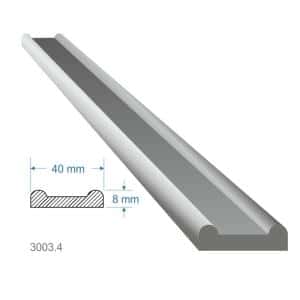 Pásovina plochá B, 40x8x6000mm, čierna S235, cena za 1ks(3m)