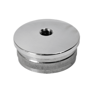 Spodek držáku madla (závit M8) na trubku ø 42,4 mm, leštěná nerez / AISI304