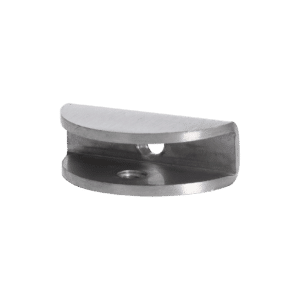 Držák police pro sklo 8-10mm, obsahuje gumovou podložku na šroubu M8x6, broušená nerez K320/AISI 304