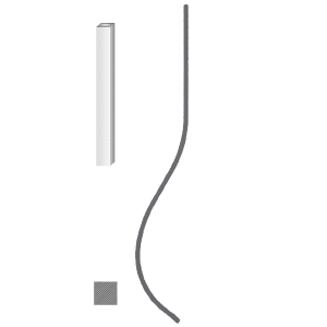 Kovaná výplň zábradlí H 1000xL170mm,12x12mm,hladká ocel