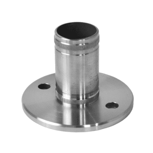 Kotevní deska (ø 100 mm) na trubku ø 42,4 mm, broušená nerez K320 / AISI304