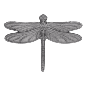 Dekorační prvek 105x145x6 mm - vážka, odlitek