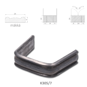 Spona měkká 6 + 14 + 6 mm