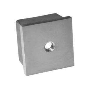 Ukončení na jekl 40x40x2.0mm, závit M8, broušená nerez K320 / AISI304