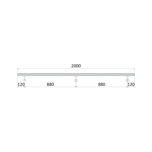 Nerez madlo AISI304 (2000mm) LESK, ø 42.4mm