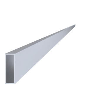 Al jekl 60 x 20 x 2 x 6000 mm, bez povrchové úpravy