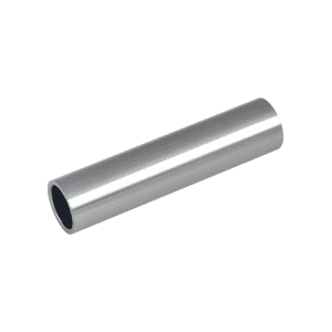 Přechod na vymezení vzdálenosti mezi sloupem (plochý) a kotevní deskou, ø 20x2,0 mm /L:85 mm, bez vnitřního šroubu, broušená nerez K320 / AISI304, bal: 1ks