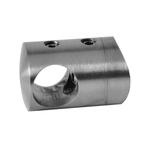 Držák tyče ø 14 mm na trubku ø 42,4 mm (30x22 mm), broušená nerez K320 / AISI304