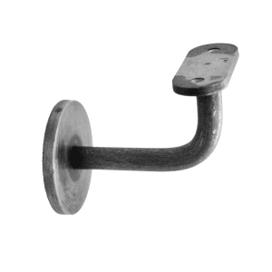 Držák madla na stěnu (pevný, plochý), odsazení 75 mm, ocel bez povrchové úpravy