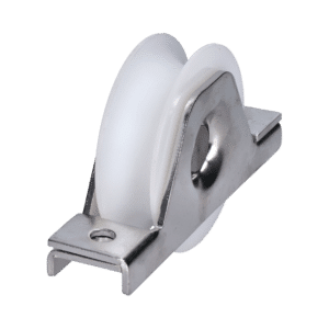 Kladka ø 78mm s nylonovým kolieskom na zapustenie do jokla, pre profil C902IX20, nosnosť 200kg, nerez /AISI304