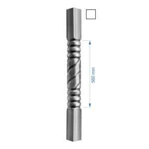 Tyč - trubková H = 1200 mm se čtvercovou základnou 60 x 60 mm, stěna 1,5 mm
