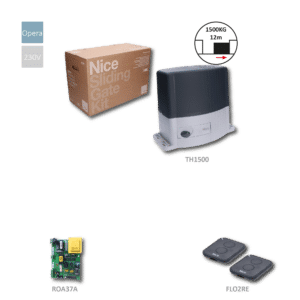 THOR motor pro posuvné brány do 1500 kg, 230V, 400W, 800N, 1x el. ROA37, 2x FLO2RE, mechanický koncový spínač