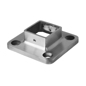 Příruba spodní (92x92mm) na jekl 40x40mm, broušená nerez K320 / AISI304